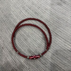 Fun Red Beaded Choker Necklace